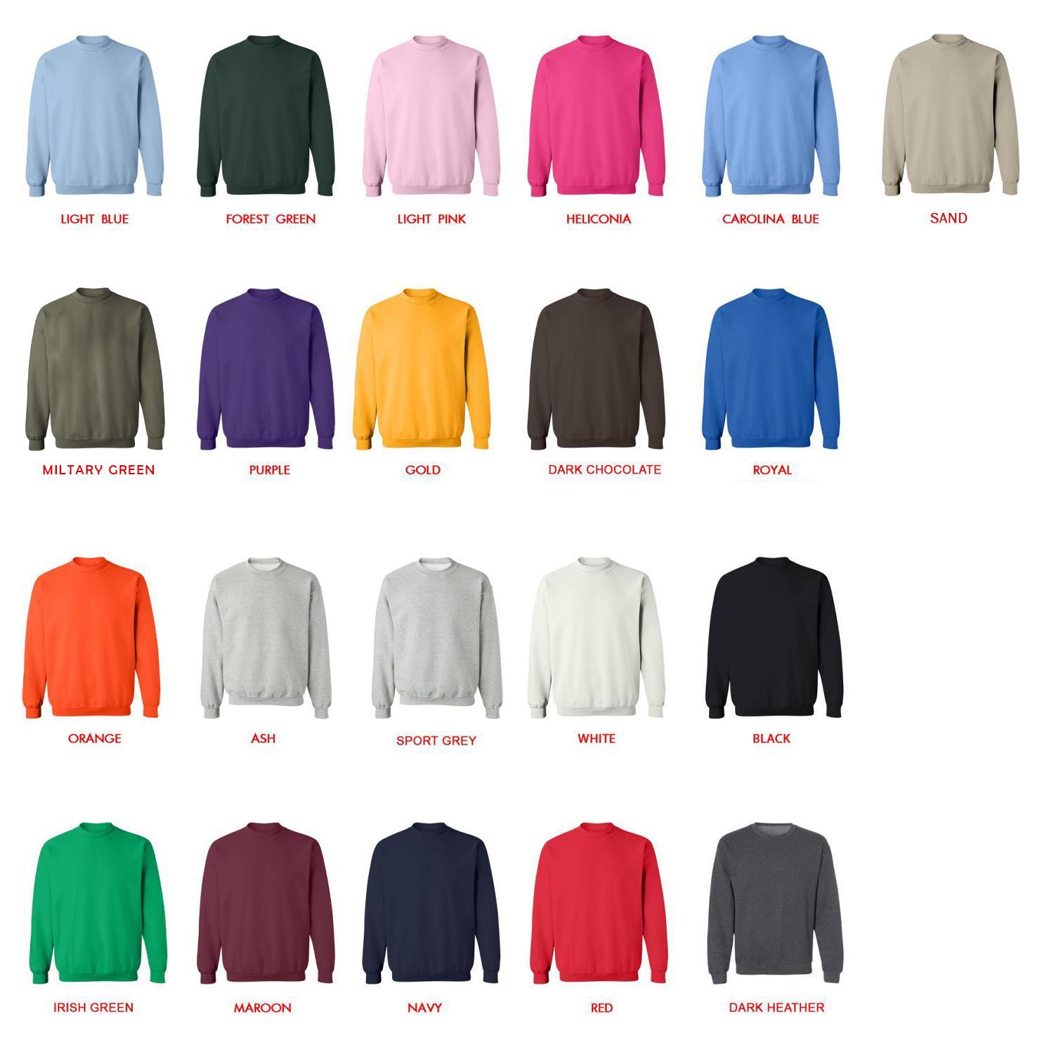 sweatshirt color chart - Pompompurin Merch