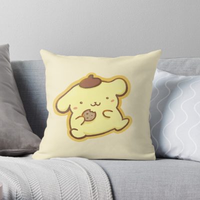 Pompuri With Biscuit Throw Pillow - Pompompurin Merch